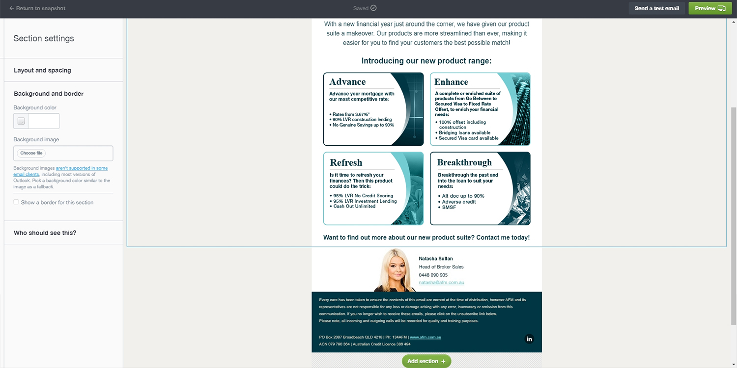 email newsletter for business